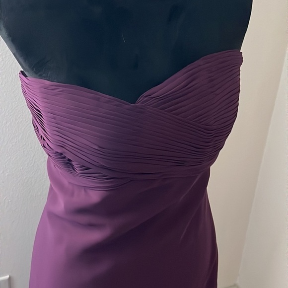 Dineh’s Collection Plum sweetheart strapless long dress formal gown Sz 14 - Picture 4 of 9